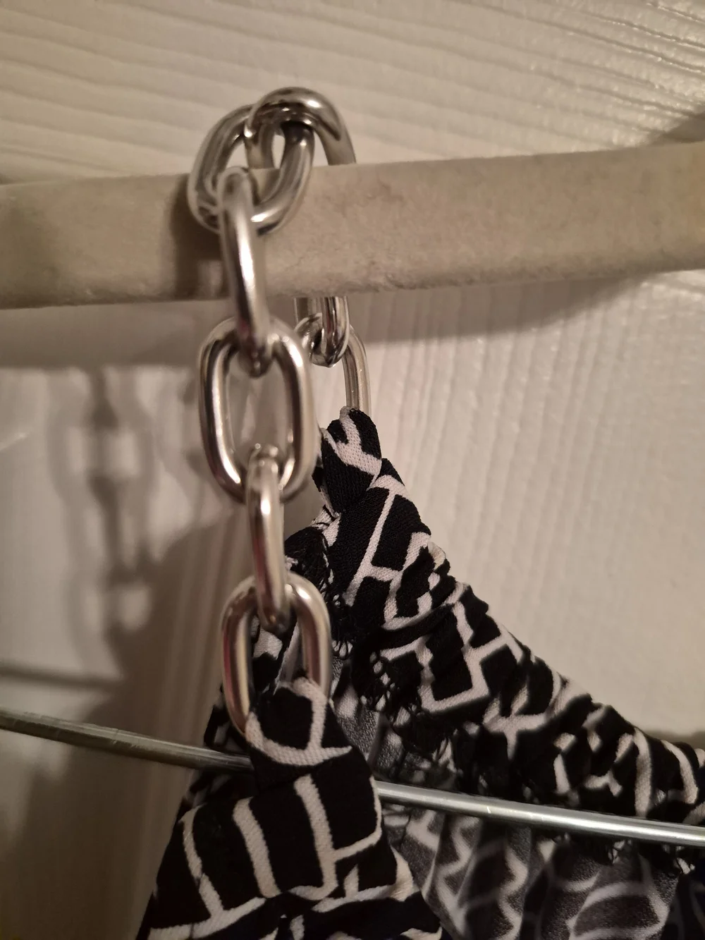 Michael Kors Black and White Print Open-Shoukder long sleeve